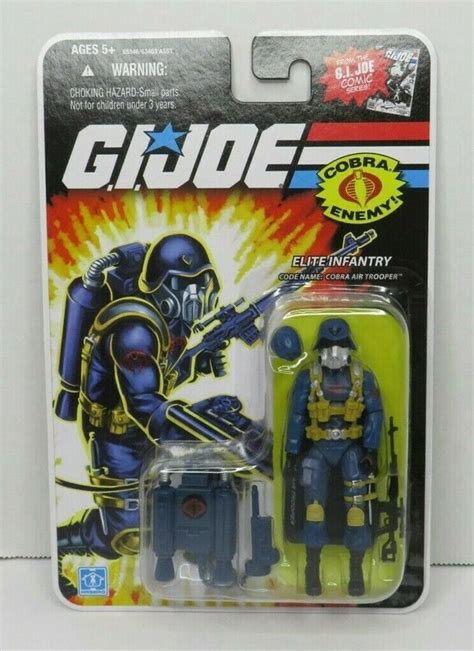 Action Figures Cobra Elite Infantry Air Trooper Moc Gi Joe 25th