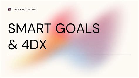 4dx And Smart Goals Workshop