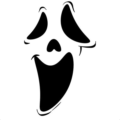 Scream Ghostface Stencil Free Ghost Face Cliparts Download Free