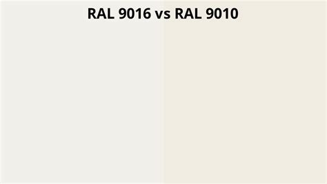 RAL 9016 Vs 9010 RAL Colour Chart UK