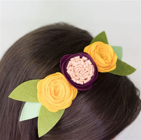 Diy Felt Flower Headband Craft Box Girls