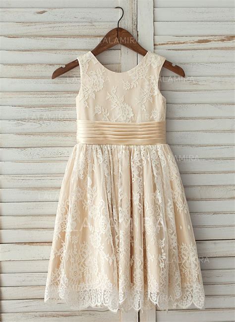 Us 6799 A Lineprincess Knee Length Flower Girl Dress Tulle