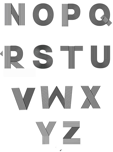 Line Font On Behance Graphic Poster Fonts Sketch Book
