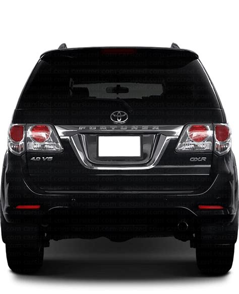 Toyota Fortuner 2011 Present Dimensions Rear View