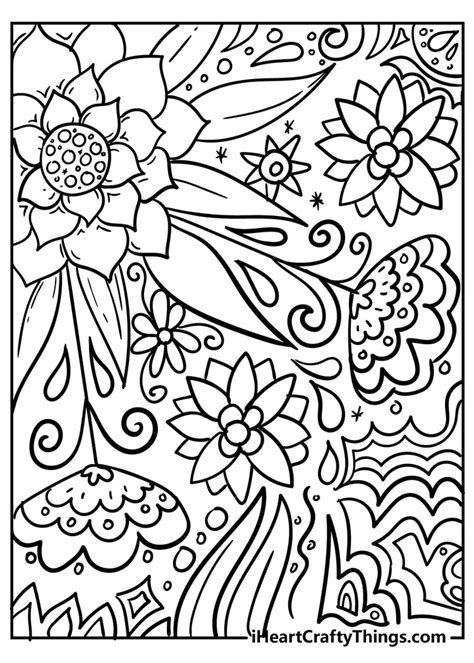 Flower Pages Already Colored Coloring Pages