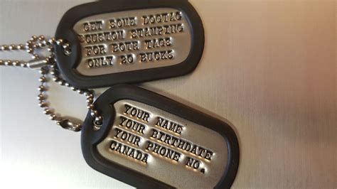 2-sets-of-dog-tags,-custom-stamped,-army-issue