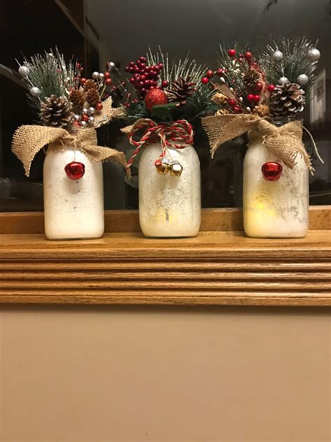 Christmas Mason Jar Centerpieces Holiday Crafts Christmas Christmas