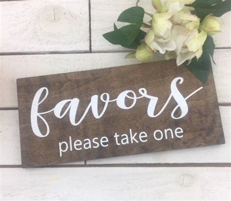 Favors Please Take One Sign 12x 55 Rustic Favors Etsy Best Wedding