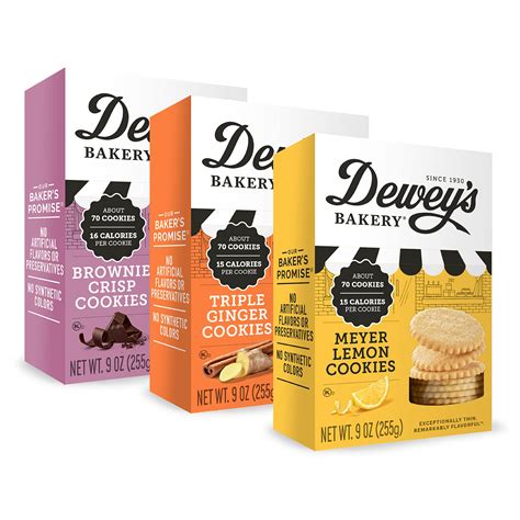 Buy Deweys Bakery Meyer Lemon Brownie Crips And Triple Ginger Moravian