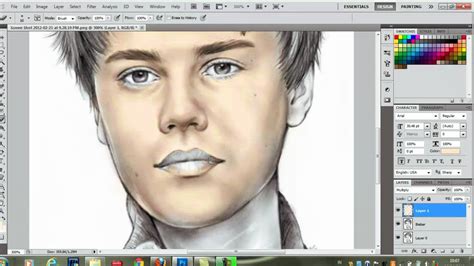 Photoshop Cs5 Color Drawing Tutorial Youtube
