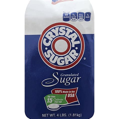 Crystal Sugar Granulated Sugar 4 Lb Bag Sugars And Sweeteners Sun Fresh