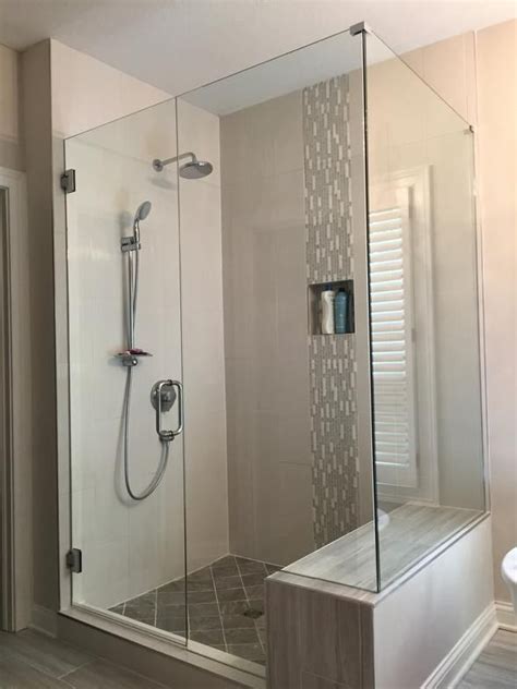 u-channel glass shower - Google Search | Double vanity bathroom, Glass