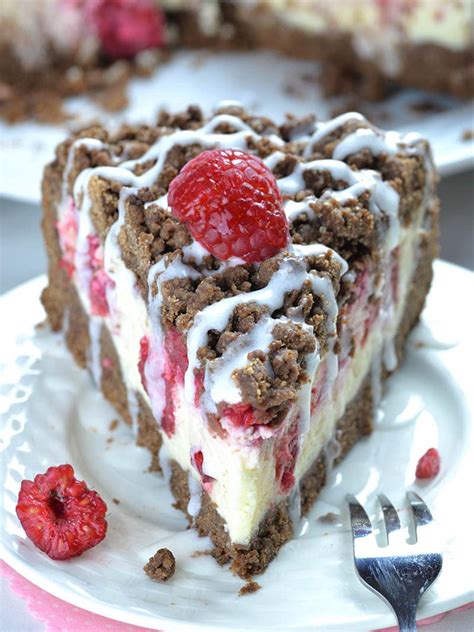 Chocolate Raspberry Cheesecake Crumb Cake Omg Chocolate Desserts