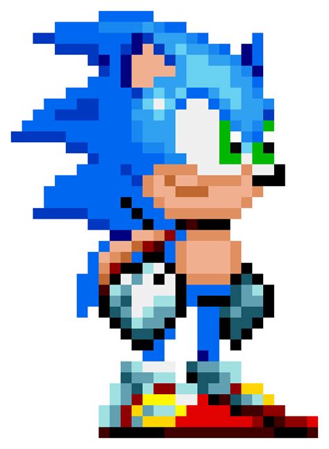 Modern Sonic Sprite Pixel Art Maker Sonic Sprite Png Images And Sexiz Pix