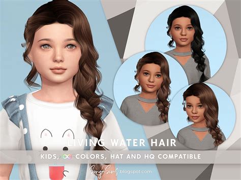 The Sims Resource Patreon Sonyasims Living Water Hair Kids In 2022