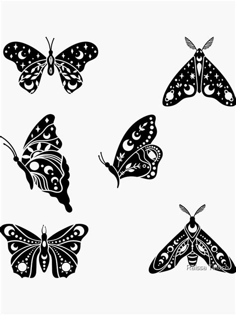Butterfly Sticker Set Sticker For Sale By Raissailustra Redbubble