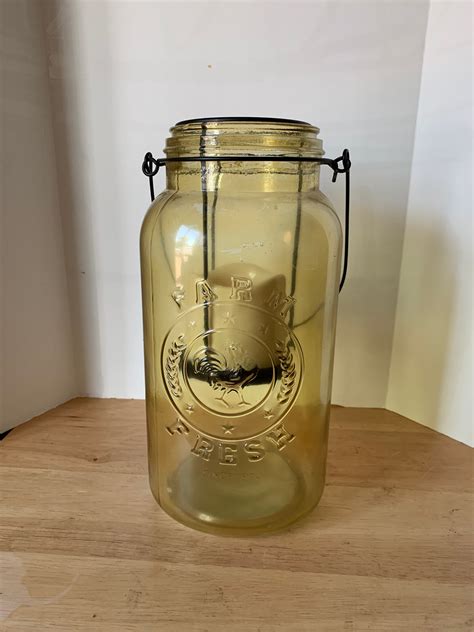 Vintage Golden Harvest 1 Gallon Size Yellow Canning Jar With Etsy