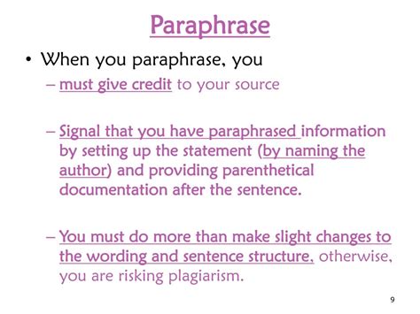 Ppt Quoting Paraphrasing And Summarizing Powerpoint Presentation Id