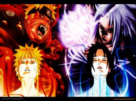 Fond Décran Anime Naruto Shippuuden Uzumaki Naruto Uchiha Sasuke