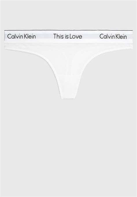 Ck Thong White Calvin Klein Panties