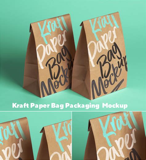 Kraft Paper Food Packaging Mockup Free Download