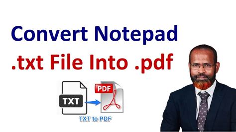 How To Convert Notepad Txt File To Pdf Youtube