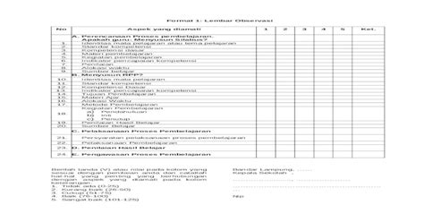 00 Format Supervisi Akademik Docx Document