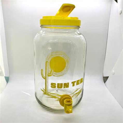 Vintage Sun Tea Spout Jar One Gallon Beverage Pitcher Picnic Etsy In