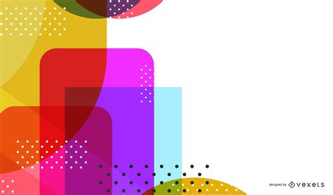 Bright Colorful Abstract Shapes Backdrop Design Vector Download