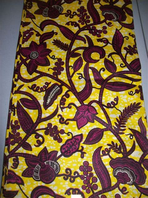 African Floral Print Fabric Per Yard African Textiles Etsy Floral