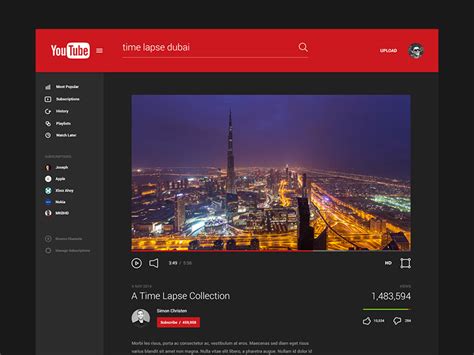 Youtube Material Design Materialup