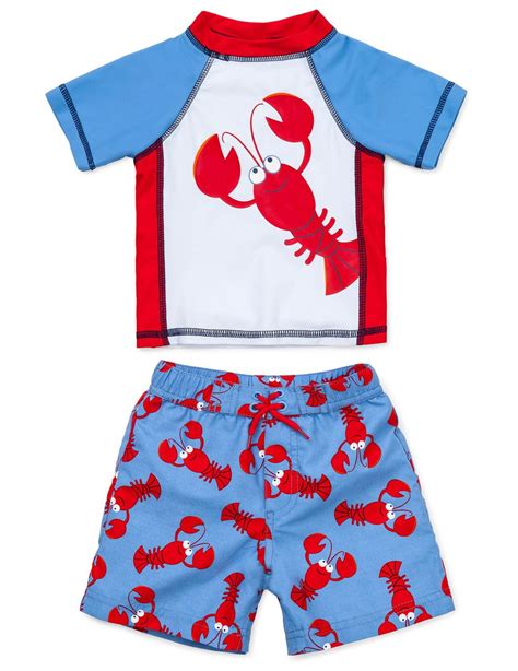 Little Me Baby Boys Lobster Swimsuit Set Childrens Swimwear Swimsuit