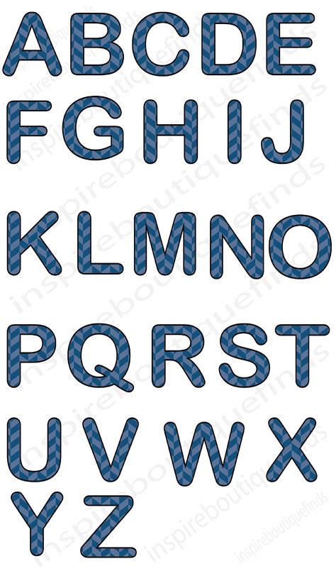 Blue Alphabet Letters Png Jpeg Instant Download Printable Etsy