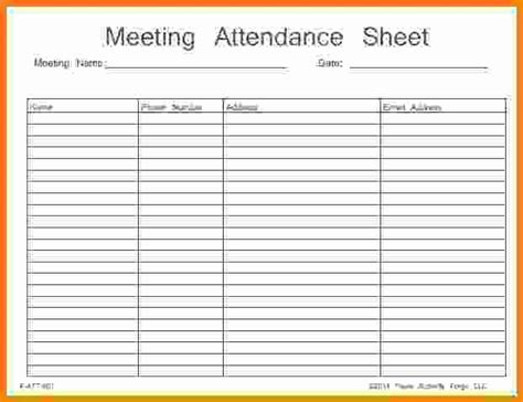 Printable Aa Meeting Attendance Sheet Pdf Present Absent Formula In