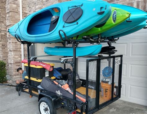 Diy Carry On Utility Trailer Kayak Racks Kayak Trailer Camping