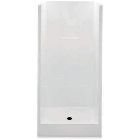 Aquatic Remodeline 32 In X 32 In X 728 In Gelcoat 2 Piece Shower Stall In White 13232ppc Wh
