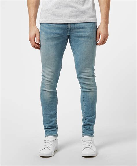 levi s denim 519 skinny jeans in blue for men lyst