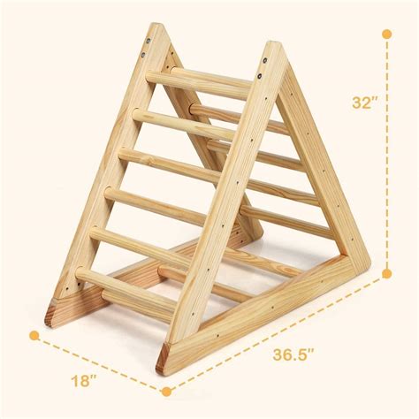 Buy Glacer Wooden Climbing Triangle Ladder Toddler Triangle Climber