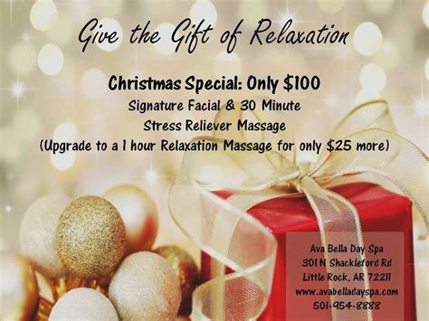 Give The T Of Relaxation Christmas Special Only 100 Signature Facial And 30 Minute Stress