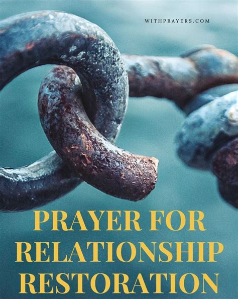 Prayer For Relationship Restoration Blaze Faith
