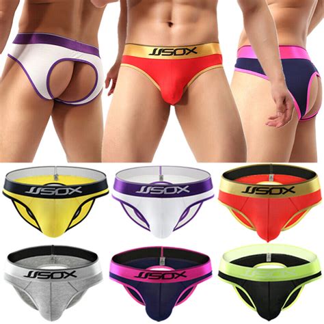 Pack Of 4 6 Jock Underwear Jockstrap Gay Mens Boxer Brief Backless Bikini M L Xl Ebay