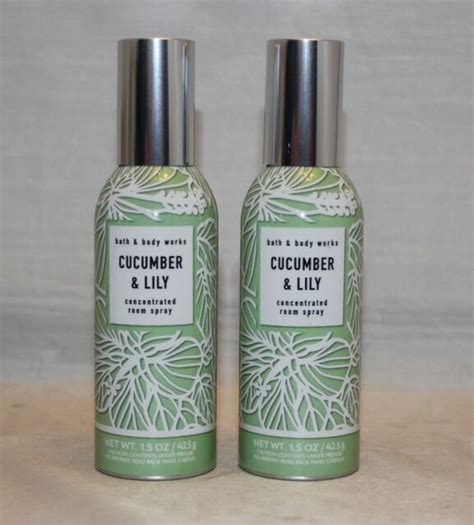 2 Bath And Body Works Cucumber And Lily Concentrated Room Spray Perfume Ebay