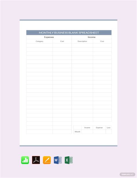Blank Spreadsheet Excel Templates Spreadsheet Free Download