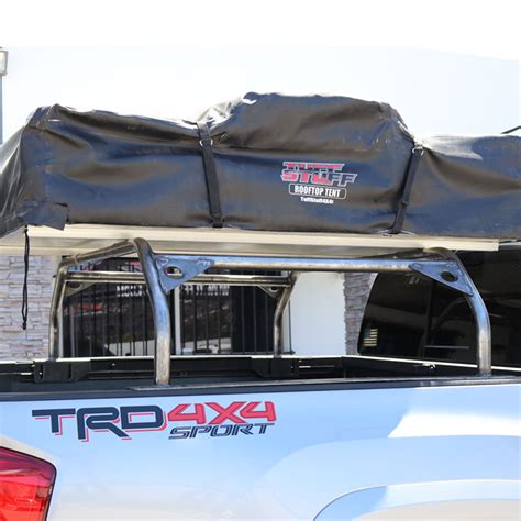 40 Inch Rooftop Tent Truck Bed Rack Adjustable Mild Steel Raw Tuff