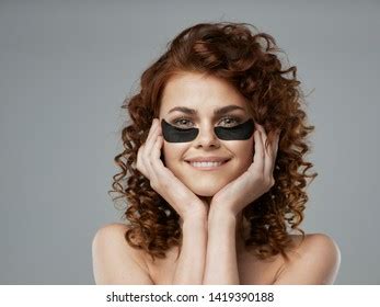 Cheerful Pretty Woman Naked Shoulders Collagen Stock Photo Shutterstock