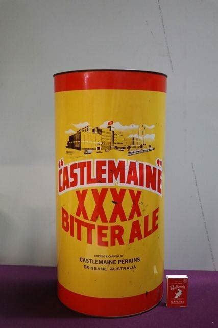 Large Castlemaine Xxxx Bitter Ale Can Xxxx Antique Complex