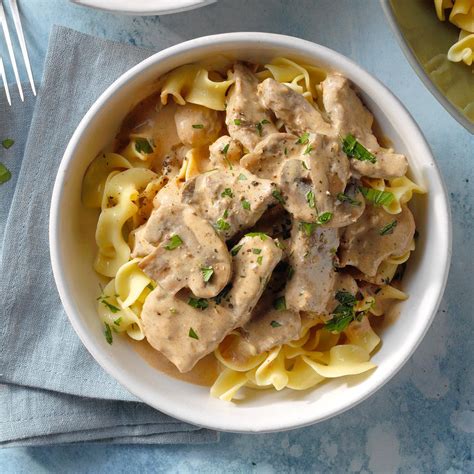 Remove the meat from the marinade and blot it dry using a. Round Steak Stroganoff Recipe | Taste of Home