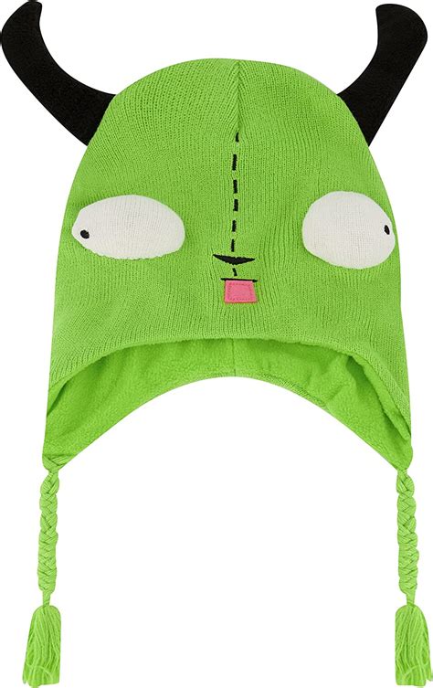 Concept One Unisex S Invader Zim Beanie Hat Gir Cosplay Adult Peruvian Winter Knit Cap With
