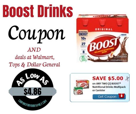 New Boost Nutritional Drink Coupon Deals Nutrition Drinks Coupon