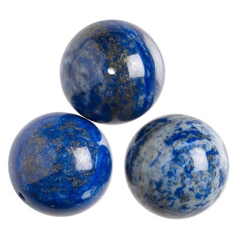 Bead Lapis Lazuli Dyed 20mm Round C Grade Mohs Hardness 5 To 6